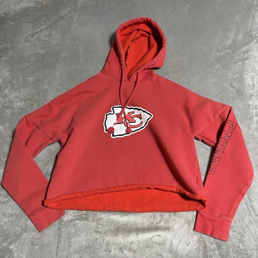 NFL Team Apparel Kansas City Chiefs Sweatshirt Womems Small Cropped KC